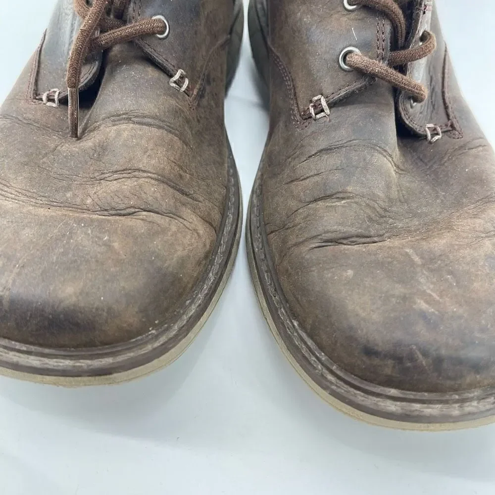 Merrell Mens Oxford Shoes World Vue Lace Up Leather J94355 Brown Size 10